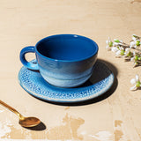 Sass & Belle Blue Mojave Tea Cup & Saucer Set – 250ml