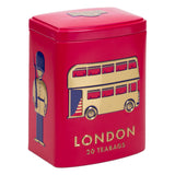 Ahmad Tea Colourful London Caddy with English Breakfast Tea 20 Teabags - Side of caddy