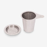 Ahmad Tea Stainless Steel Teacup Infuser - Infuser without lid from side angle