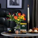 Ahmad Tea English Tea No. 1 20 Teabags - Box and a hot cup of tea on the table