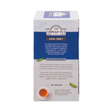 Ahmad Tea  Decaffeinated Earl Grey Tea 20 Teabags - Back of box