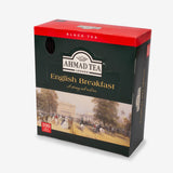 Ahmad Tea English Breakfast 100 Foil Teabags - Side angle of box
