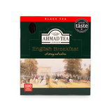 Ahmad Tea English Breakfast 100 Foil Teabags - Front of box