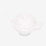 Ahmad Tea Porcelain White Teapot in Large - Side angle of teapot