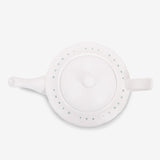 Ahmad Tea Porcelain White Teapot in Large - Teapot and lid from top