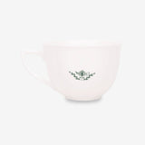 Ahmad Tea Porcelain White Teacup & Saucer - Front of teacup