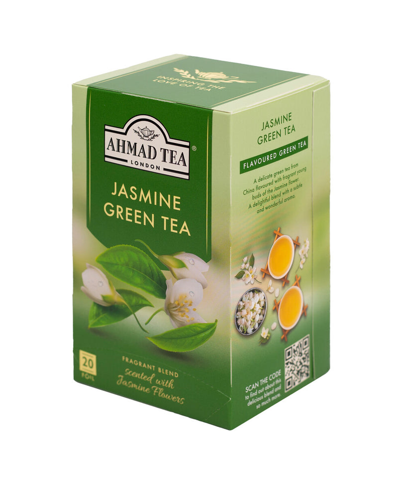 Ahmad Tea Jasmine Romance 20 Teabags - Side angle of box