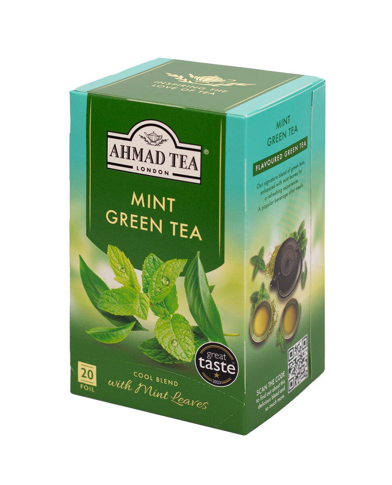 Ahmad Tea Mint 20 Teabags - Side angle of box