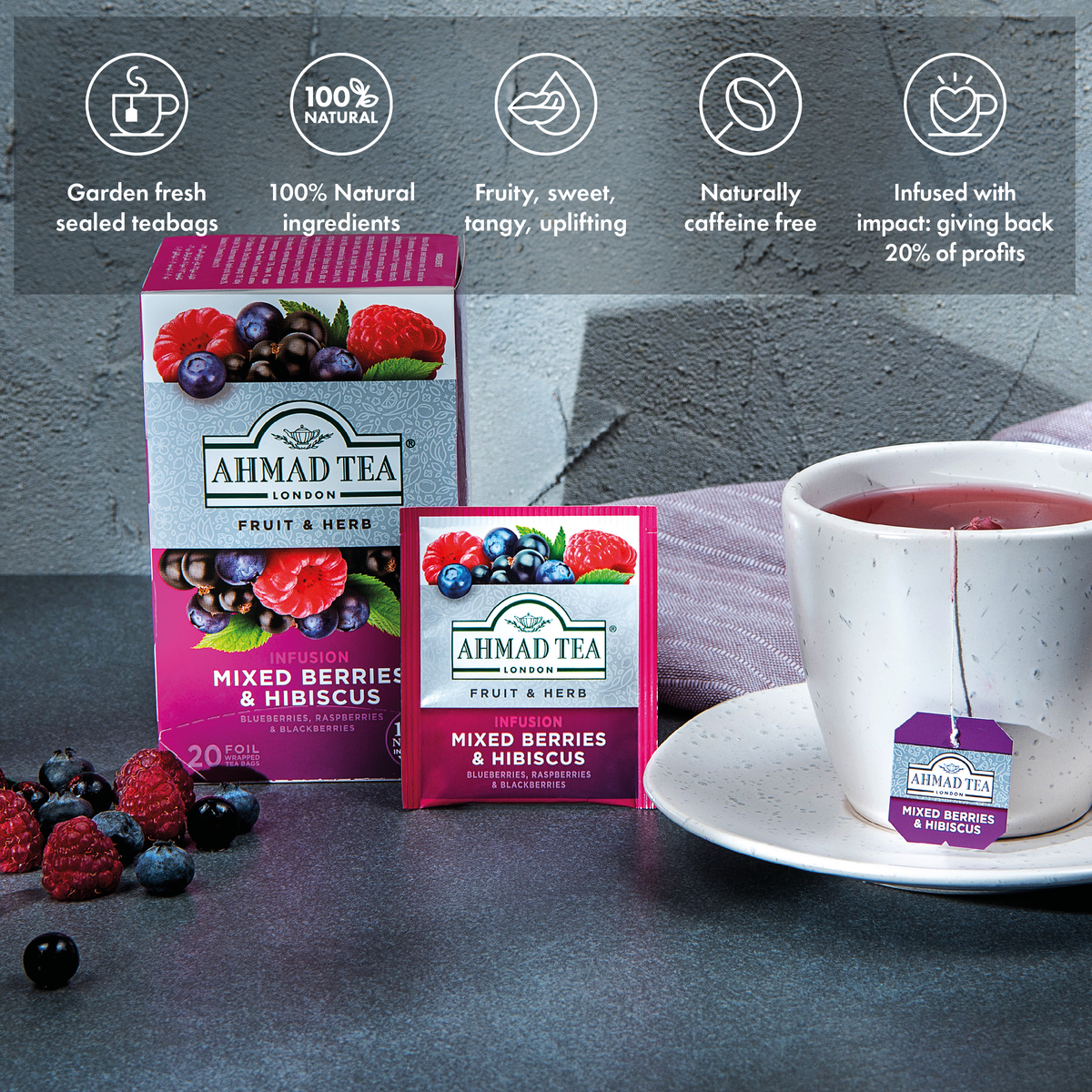 Mixed Berries & Hibiscus Infusion - Teabags