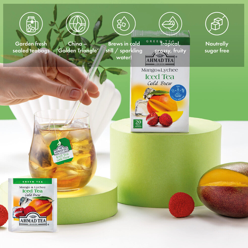 Mango & Lychee Cold Brew Iced Green Tea - Teabags