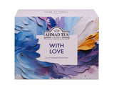 Ahmad Tea Evergreen Selection 60 Teabags  with "With Love" message - Front of box