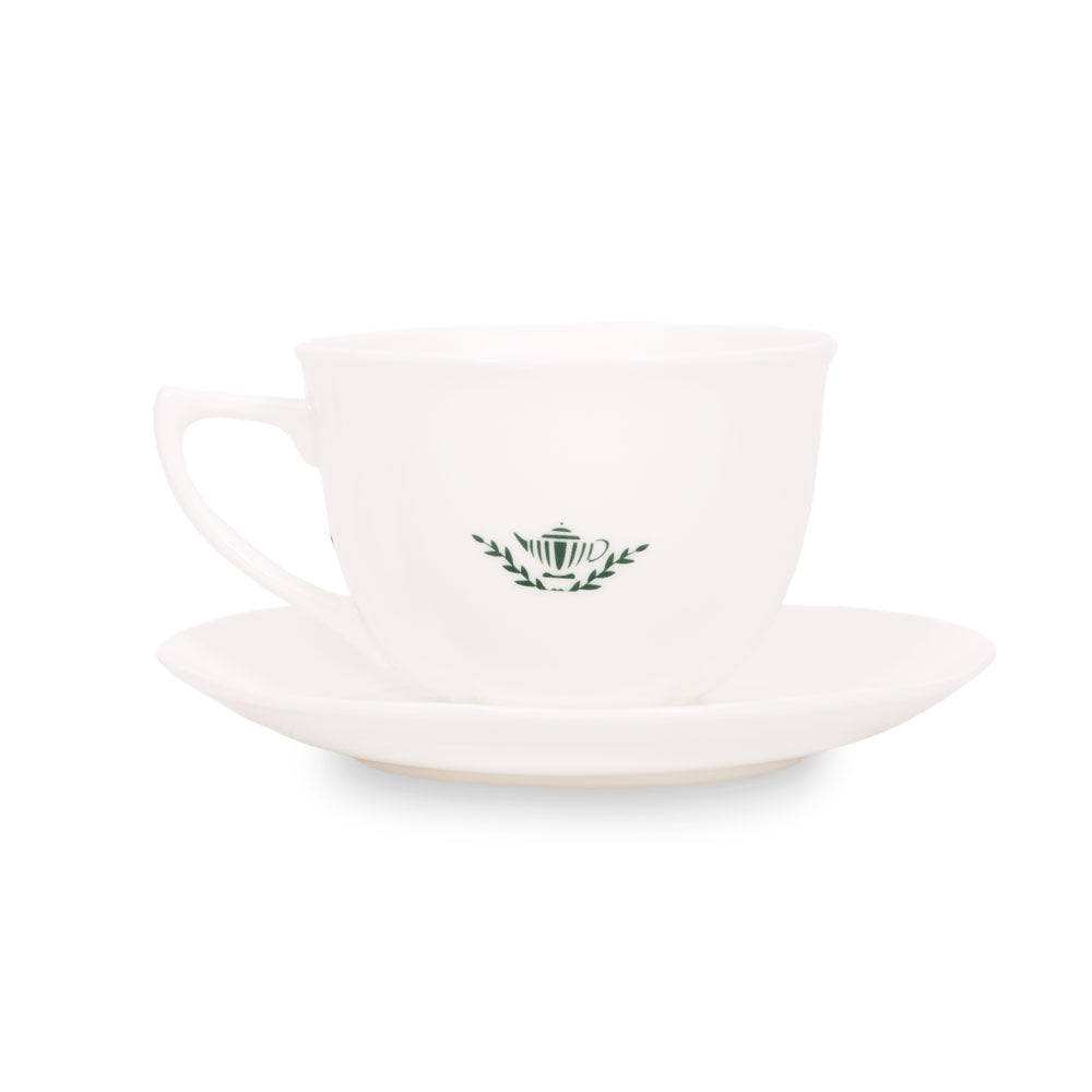 Ahmad Tea Porcelain White Teacup & Saucer