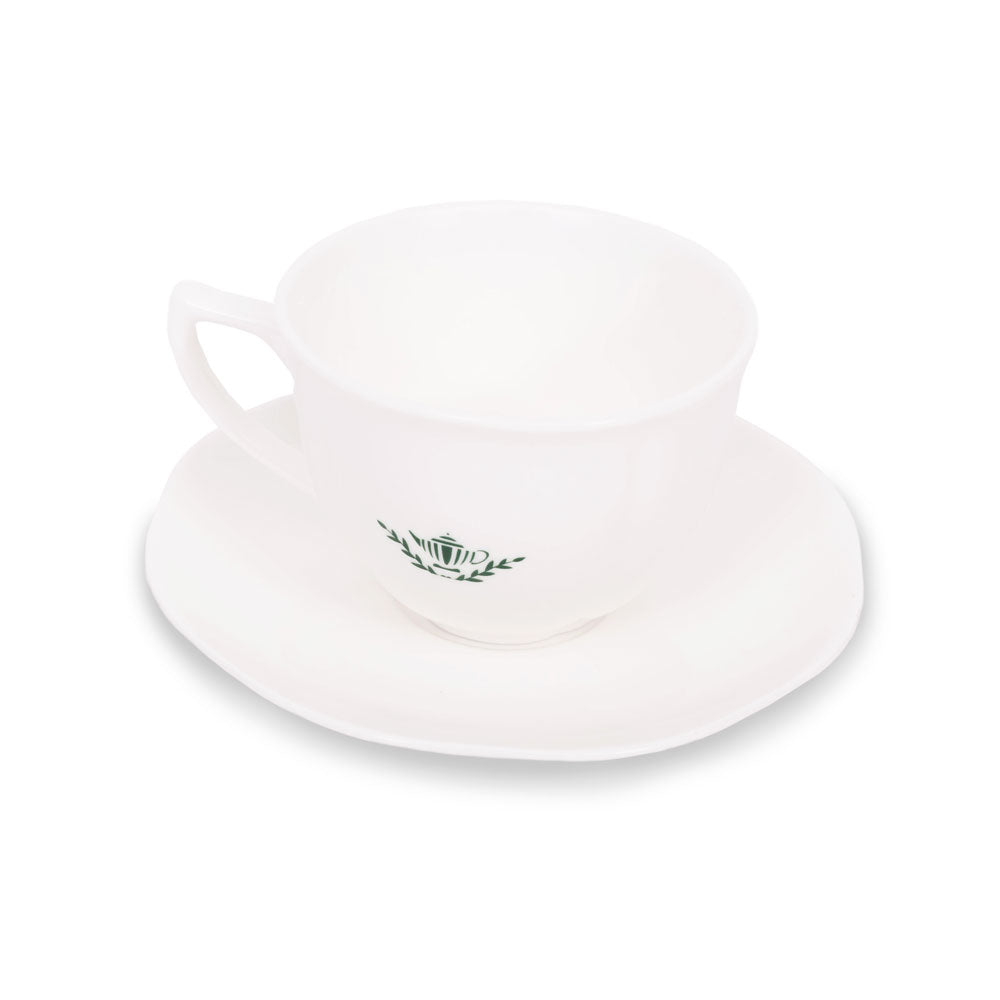 Ahmad Tea Porcelain White Teacup & Saucer