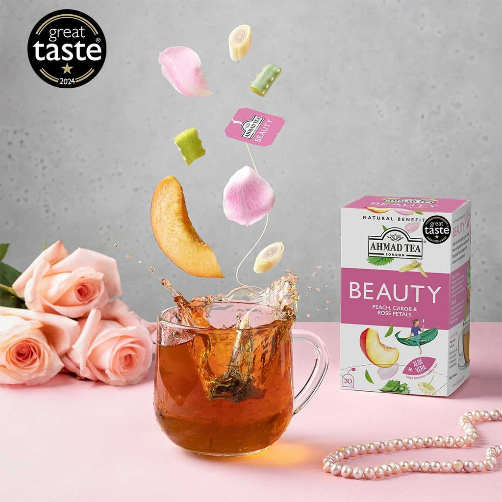 Peach, Carob & Rose Petals "Beauty" Infusion - Teabags