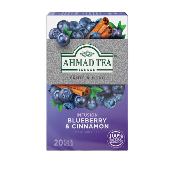 Ahmad Tea Blueberry & Cinnamon Infusion - Front of the box