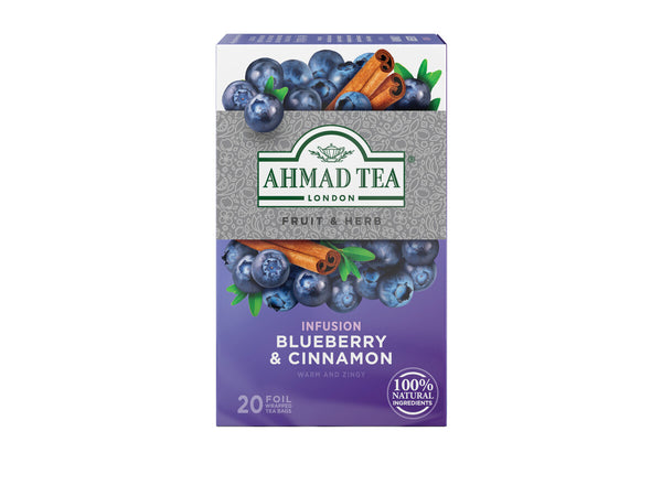 Ahmad Tea Blueberry & Cinnamon Infusion - Front of the box