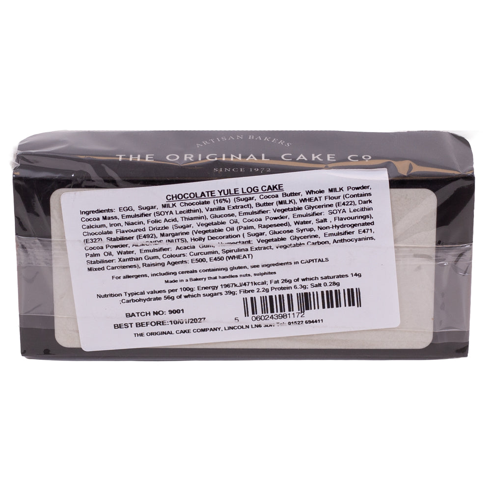 The Original Cake Company Christmas Chocolate Yule Log – 210g