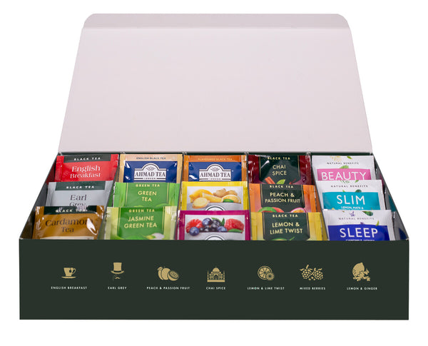 Tea Discovery Selection of 15 Black, Decaffeinated, Green Teas & Infusions - 90 Teabags