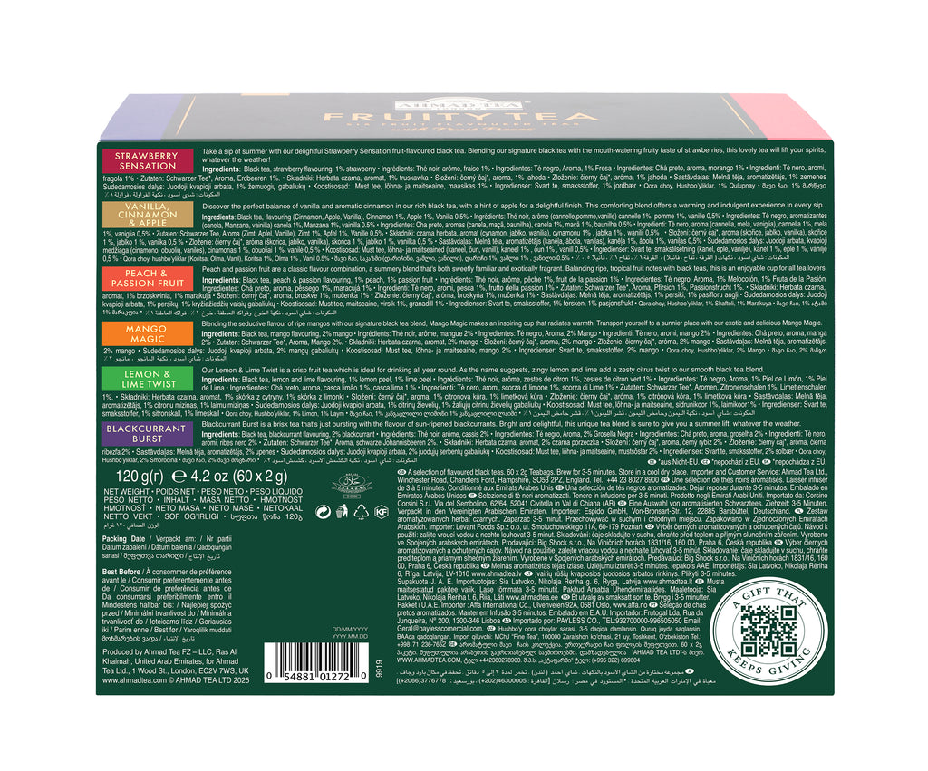 Fruitytea Selection of 6 Fruit Teas - 60 Teabags