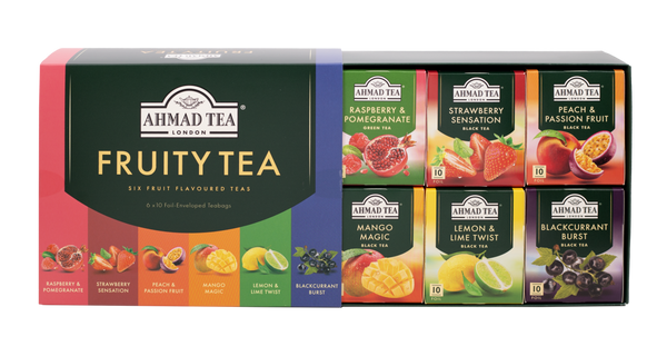 Ahmad Tea Fruitytea Selection of 6 Fruit Teas - 60 Teabags open