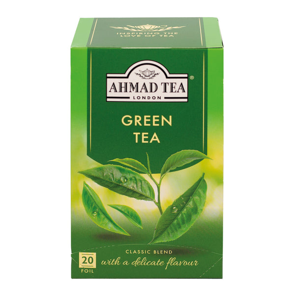 Ahmad Tea Green Tea 20 Teabags - Front of box
