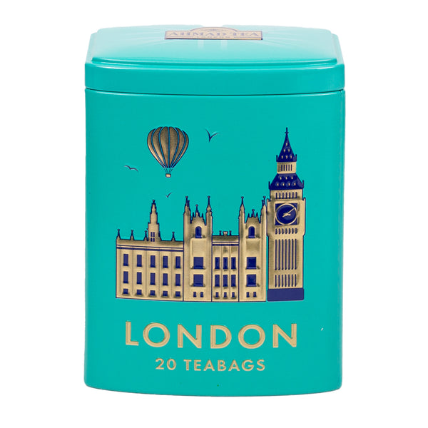 Colourful London Caddy with English Tea No.1 20 Teabags - Back of Caddy