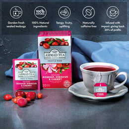 Rosehip, Hibiscus & Cherry Infusion - Teabags