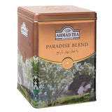 Ahmad Tea Paradise Blend - 500g Loose Leaf Tea side of caddy