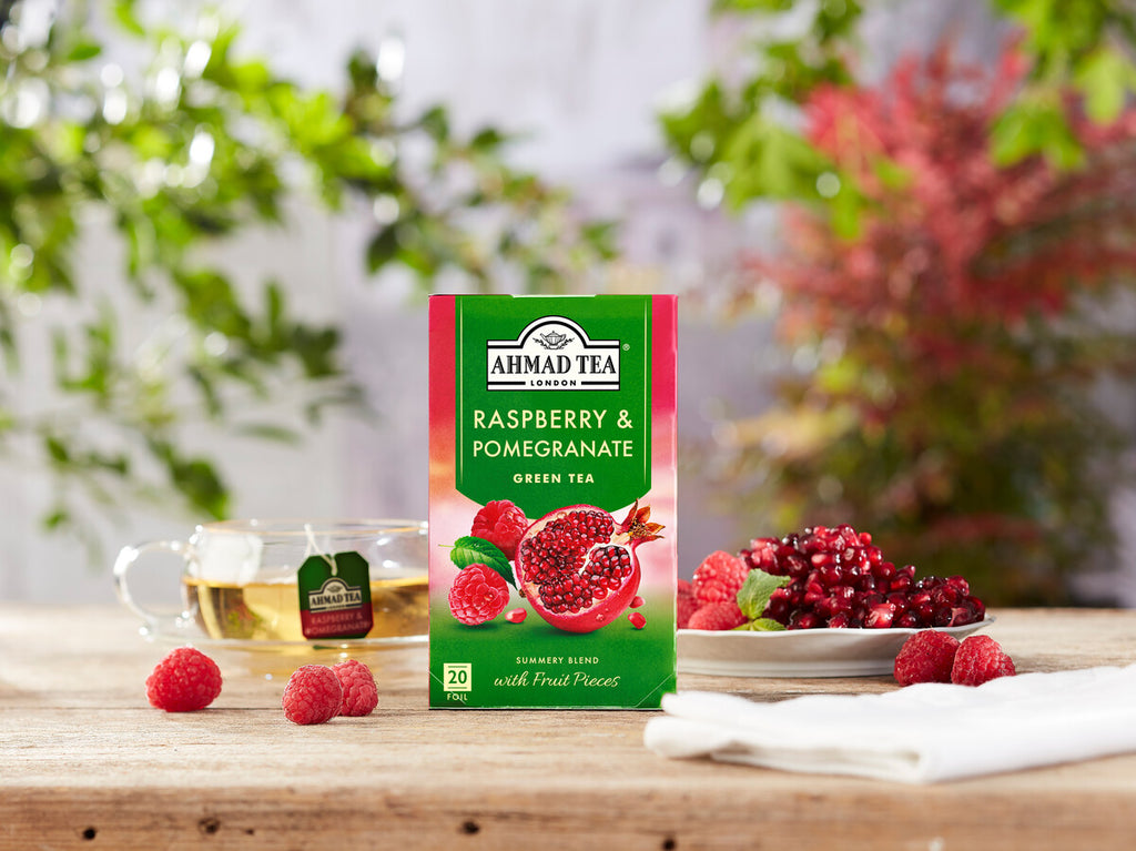 Tea Bag Raspberry Sm Raspberry & Pomegranate Tea – Teabags | Green Teas | AhmadTea.com ...