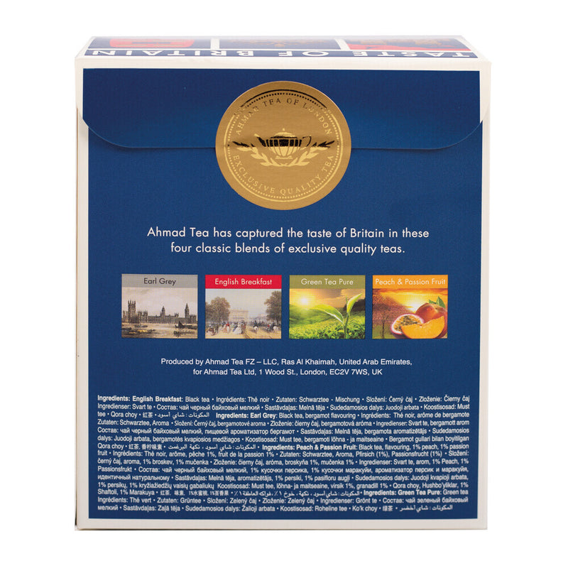 Ahmad Tea Taste of Britain Collection  40 Teabags - Back of box