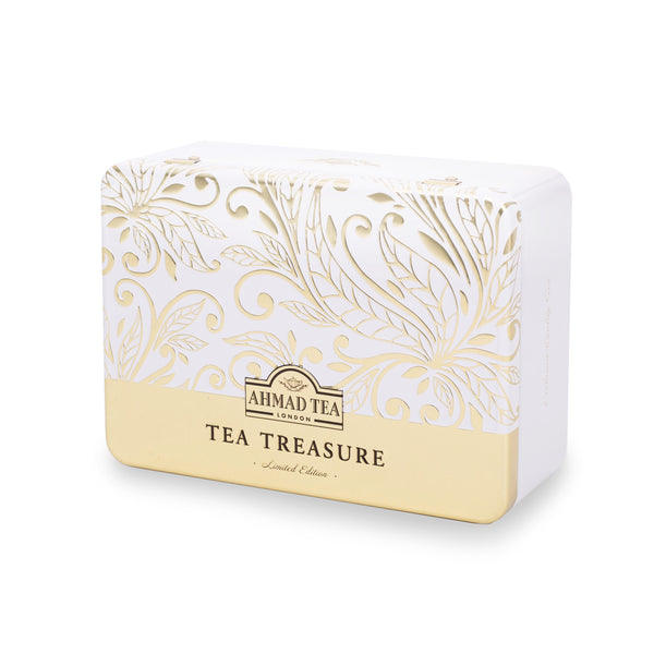 Ahmad Tea Tea Treasure Caddy with 6 Black & Green Teas - Side of caddy