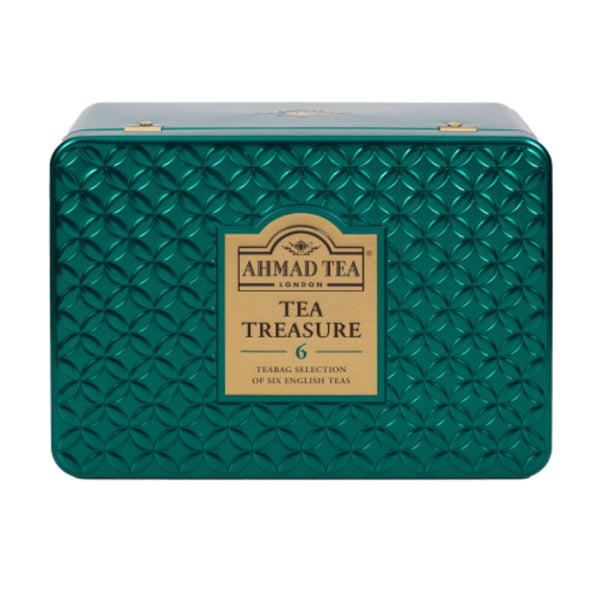 Tea Treasure Caddy with 6 Black & Green Teas - 60 Teabags