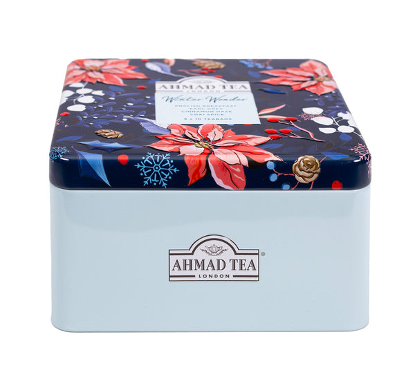 Ahmad Tea Winter Wonder Caddy Limited Edition Tea Selection  40 Teabags - Side of the Caddy
