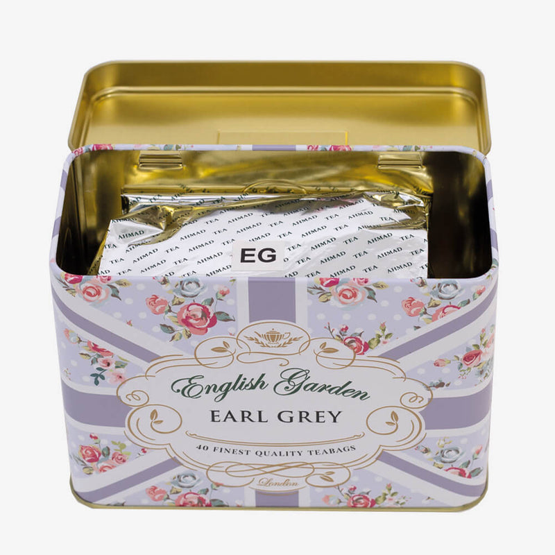 Earl Grey Tea in English Garden Caddy - Open caddy