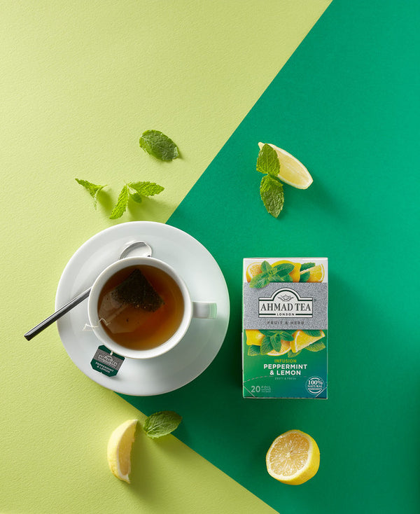 Peppermint & Lemon 20 Teabags - Lifestyle image