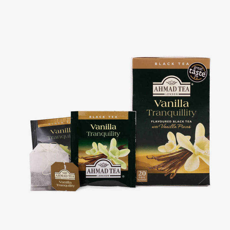 Vanilla Tranquillity 20 Teabags - Box, envelopes and teabag