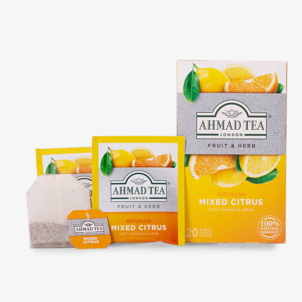 Mixed Citrus 20 Teabags - Box, envelopes and teabag