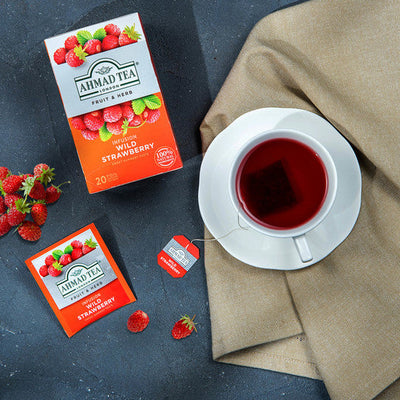 Wild Strawberry Teabags | Fruit & Herbal Infusion | Ahmad Tea