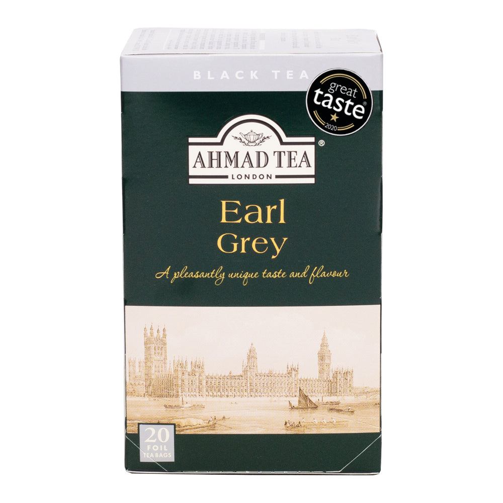 Ahmad Tea Earl Grey 20 Teabags - Front of box