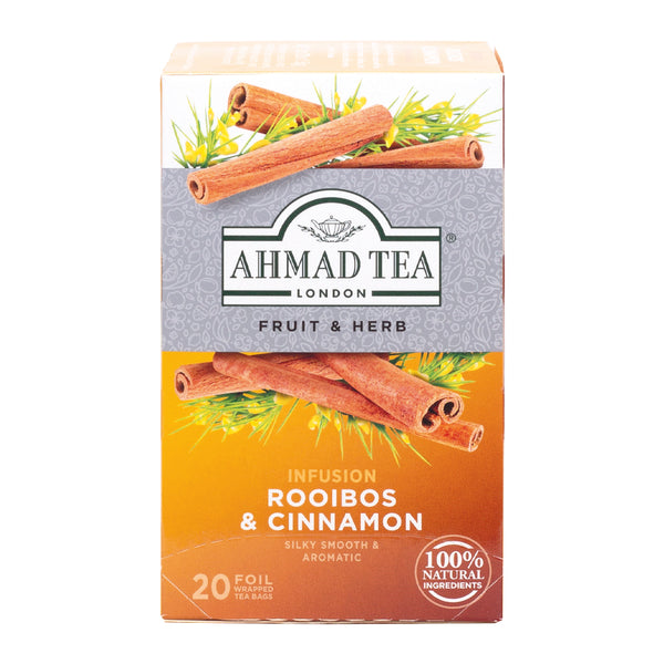 Rooibos & Cinnamon 20 Teabags - Front of box