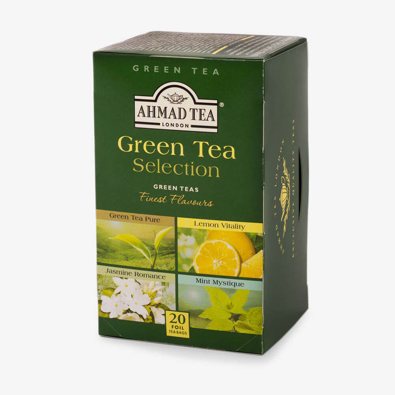 Green Tea Selection 20 Teabags - Side angle of box