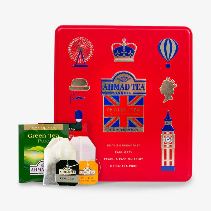 English Tea Four Collection Caddy - Caddy, envelopes and teabags
