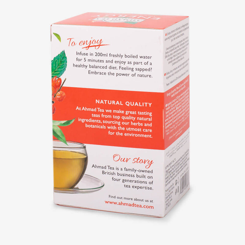 6 Packs of 20 Teabags - Back of box