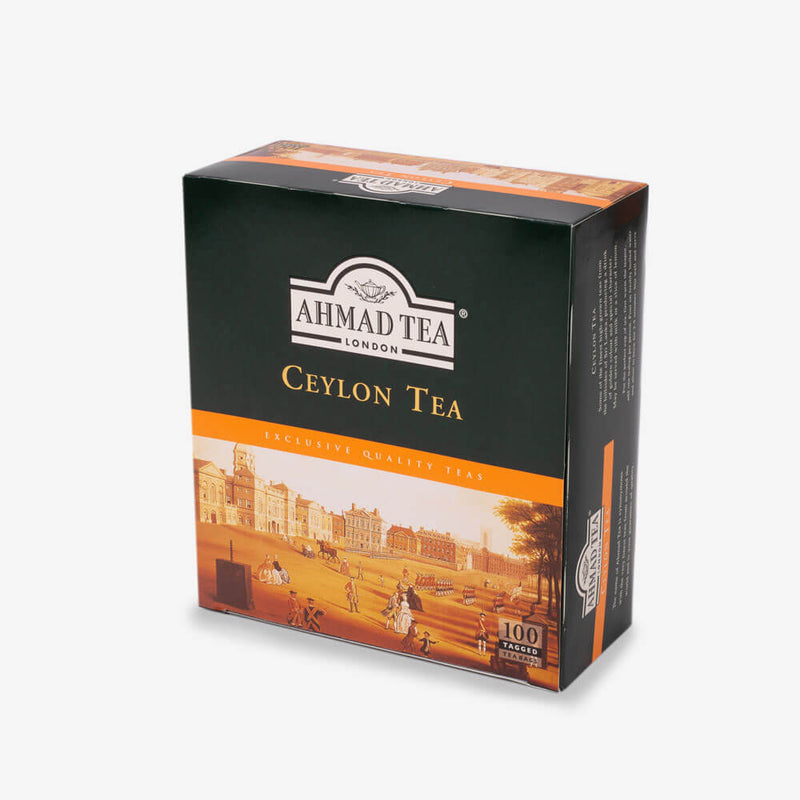 Ceylon Tea 100 Teabags - Side angle of box