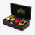 Teakeeper with Tea - Side angle of open box with envelopes
