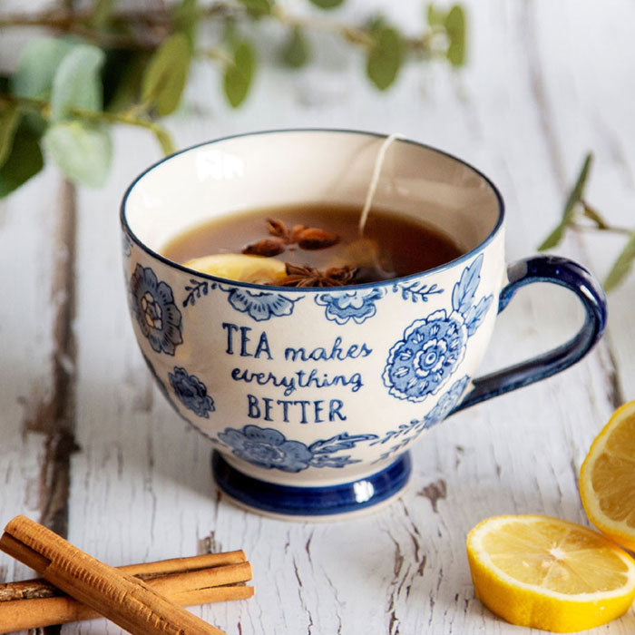  Sass & Belle Blue Willow Floral Mug - Table