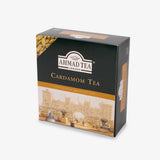 Ahmad Tea Cardamom Tea 100 Teabags - Side angle of box