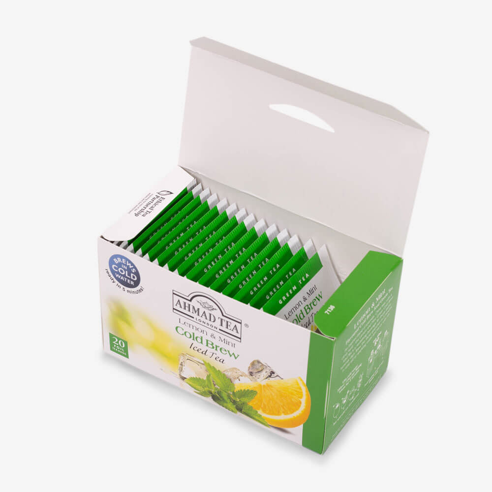 6 Packs of 20 Teabags - Open box on side