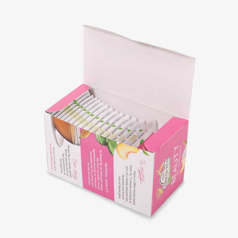 6 Packs of 20 Teabags - Open box on side