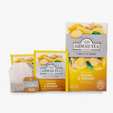 Lemon & Ginger 20 Teabags - Box, envelopes and teabag